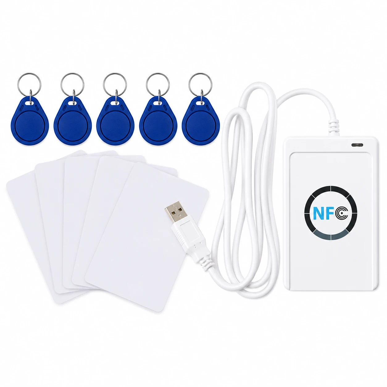 Професионален USB RFID/NFC четец и записвач за контрол на достъпа